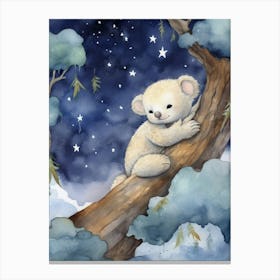 Baby Koala 4 Sleeping In The Clouds Canvas Print