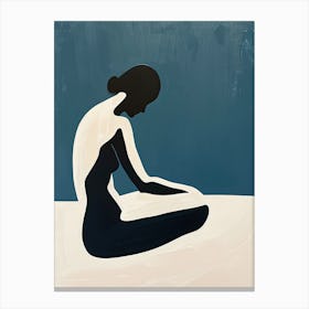 Woman In Meditation, Nude Series Canvas Print