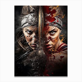The Dual-Faced Warrior Canvas Print