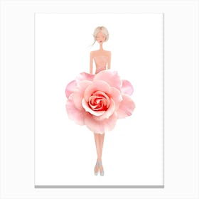 Fashion Pink Rose Canvas Print