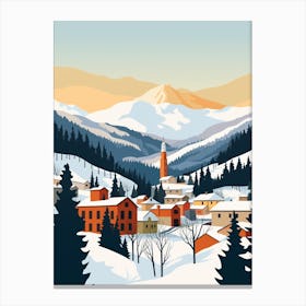 Andorra 2 Travel Illustration Canvas Print