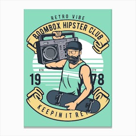 Boombox Hipster 1 Canvas Print