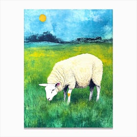 Sheep In The Meadow Canvas Print