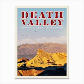 Death Valley Travel Poster Canvas Print