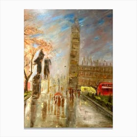Rainy day in London Canvas Print