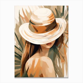 Woman In A Hat 8 Canvas Print