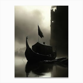 Boat In The Fog Canvas Print