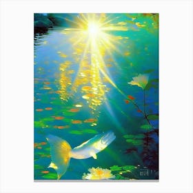 Kumonryu Koi Fish Monet Style Classic Painting Canvas Print