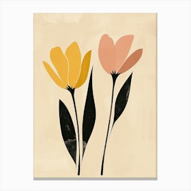 Bridgetown Flower Market Boho Minimalist Style Canvas Print