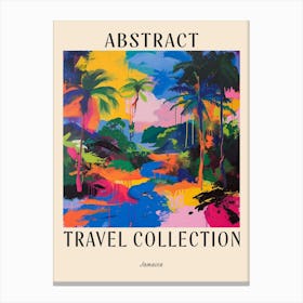 Abstract Travel Collection Poster Jamaica 2 Canvas Print