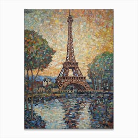 Eiffel Tower Paris Paul Signac Style 4 Canvas Print