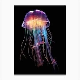 Box Jellyfish Neon Glow 3 Canvas Print