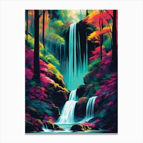 Rainforest Waterfall Landscape 1 Canvas Print