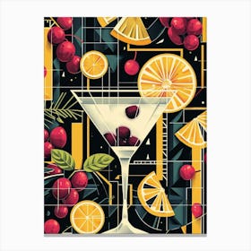 Fruity Art Deco Cocktail 5 Canvas Print