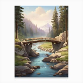 Bridge Over A River Canvas Print