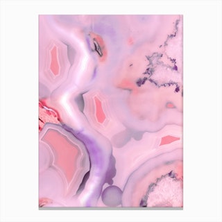 Violet And Pink Gemstone Canvas Print