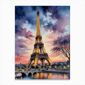 Eiffel Tower At Sunrise Canvas Print