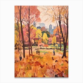 Autumn City Park Painting Yoyogi Park Tokyo 2 Canvas Print