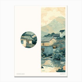 Ishigaki Japan 1 Cut Out Travel Poster Canvas Print