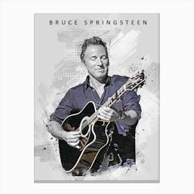 Bruce Springsteen Drawing Canvas Print