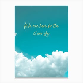 The Clear Sky Canvas Print