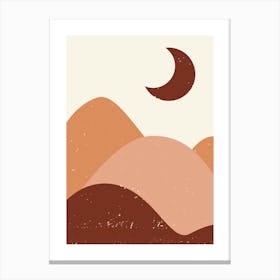 Moon And Mountains Wall prints Canvas Print