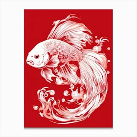 Chinese Betta Fish Canvas Print