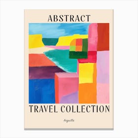 Abstract Travel Collection Poster Anguilla 3 Canvas Print