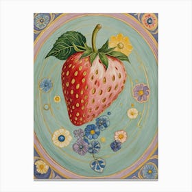 Strawberry Floral Canvas Print