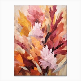 Fall Flower Painting Celosia 3 Canvas Print