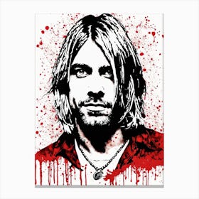 Kurt Cobain Portrait Ink Painting (18) Canvas Print