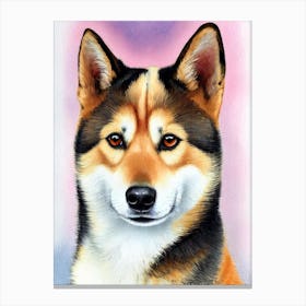 Shiba Inu Watercolour dog Canvas Print