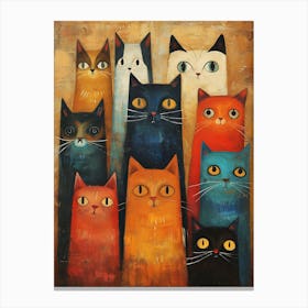 Group Of Cats 9 Canvas Print