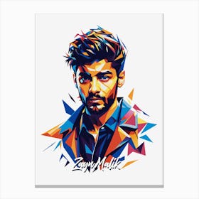 Zayn Malik One Direction 01 Portrait Music Icon WPAP Pop Art Canvas Print