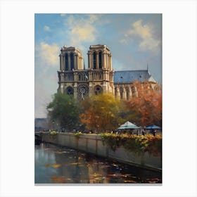 Notre Dame Paris France Camille Pissarro Style 5 Canvas Print