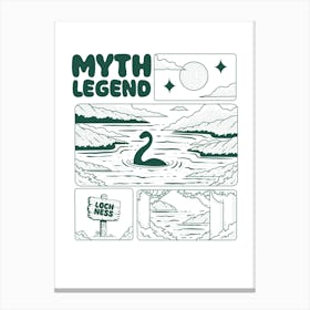 Myth Legend Loch Ness Canvas Print