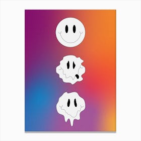 Dripping Smiley 4 Canvas Print