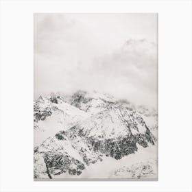 Winter Blizzard Mountain Canvas Print