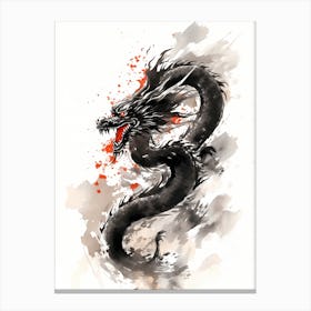 Chinese Dragon Sumi-e Canvas Print