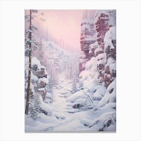 Dreamy Winter Painting Oulanka National Park Finland 2 Canvas Print