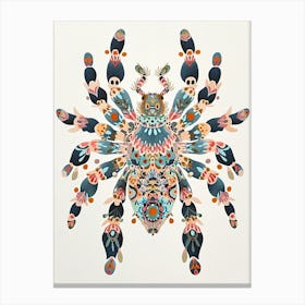 Colourful Insect Illustration Tarantula 8 Canvas Print