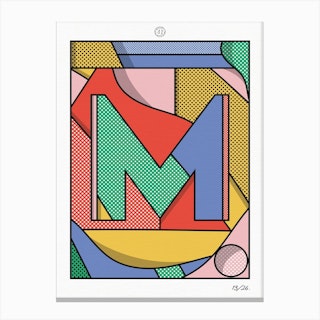 The Letter M Canvas Print