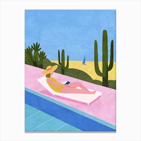 Cactus Print Canvas Print