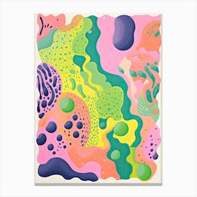 Abstract Landscape Risograph Style 14 Canvas Print