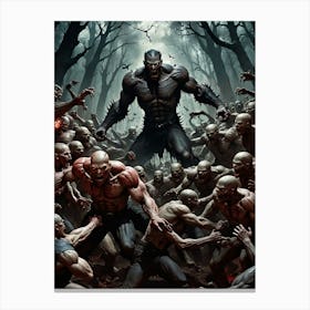 Zombies In The Woods 3 Canvas Print