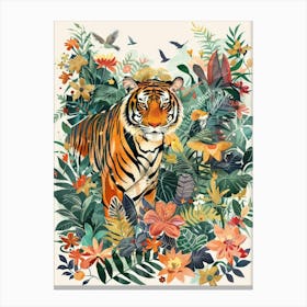 Tiger In The Jungle 48 Canvas Print