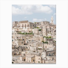 Houses In The Old City Of Matera, Basilicata, Italy Canvas Print