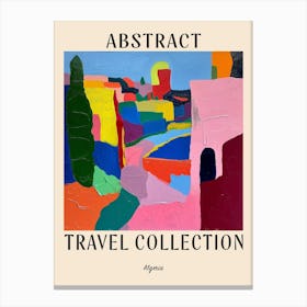 Abstract Travel Collection Poster Algeria 5 Canvas Print