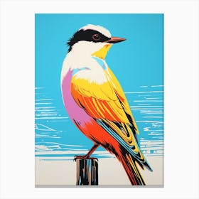Andy Warhol Style Bird Common Tern 3 Canvas Print