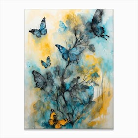 Blue Butterflies Canvas Print